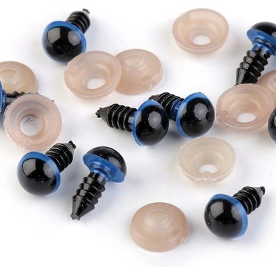Bezpečnostní oči 12mm barevné modré (1pár)