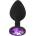 X Fun Силиконов Butt Plug с бижутерия "X FUN BLACKED LIGHT PURPLE" 8 см. Размер - M