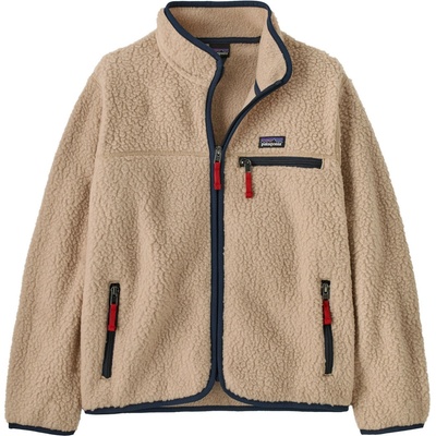 Patagonia K's Retro Pile Jacket Valley Khaki béžová/modrá
