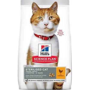  Храна за млади кастрирани котки Hill's Science Plan Feline Young Sterilized, с пилешко - 10кг