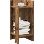 vidaXL Странични маси с рафт, 2 бр, старо дърво, 25, 5x27x60 см (858557)