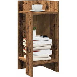 vidaXL Странични маси с рафт, 2 бр, старо дърво, 25, 5x27x60 см (858557)