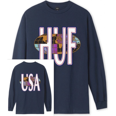 HUF QUAKE USA LS TEE Navy Blazer