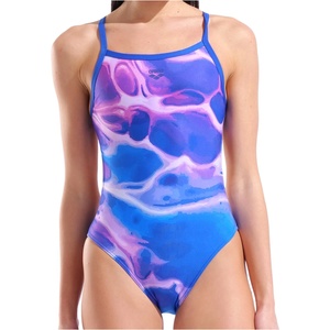 arena Дамски бански костюм Arena Women's Earth Swimsuit Challenge Back Swimsuit - Neon Blue Multi / Neon Blue / Neon Blue - размер 34 (EU) (150-6702-0213)