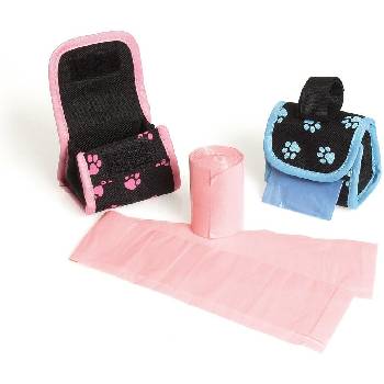 KARLIE Pouzdro nylon černo/modrý, sáčky 2 x 20 ks