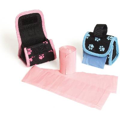 KARLIE Pouzdro nylon černo/modrý, sáčky 2 x 20 ks