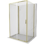 Mexen Exo-S 3S 3-стенна плъзгаща се душ кабина 100 x 85 см, прозрачна, златна (8151-100-085-50-00-3S)