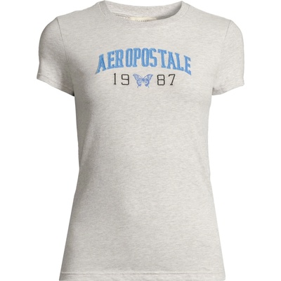 AÉropostale Тениска 'jki arch 1987 bttrfly' сиво, размер xs