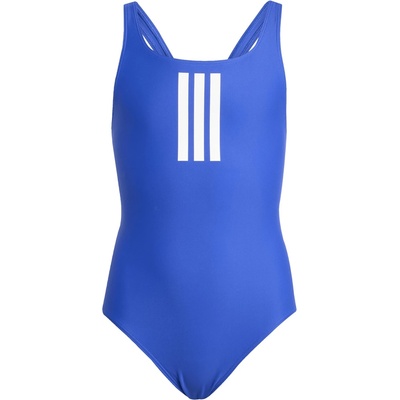 Adidas Детски бански костюм adidas Kid's 3 Stripes Mid Suit Swimsuit - Semi Lucid Blue / White - размер 164 (EU) (750-1882-0217)