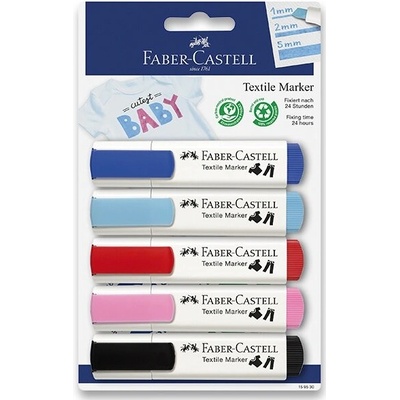 Faber-Castell Popisovače na textil 5 ks 159530