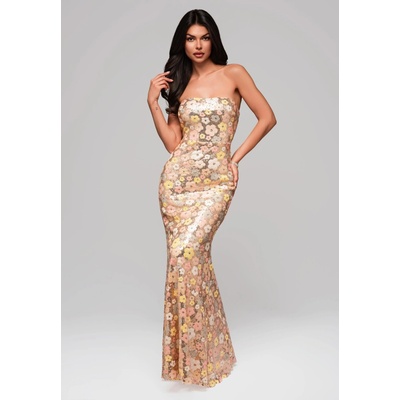 Edoti Evening dress LA-OM-DL žltá ružová