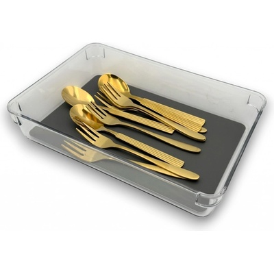 Orion Organizér do šuplíku kuchyně i koupelny, příborník GREY 24 x 16 x 5 cm – Zboží Mobilmania