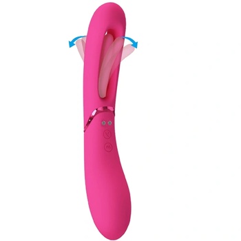LyBaile Вибратор за g-точка с движещ се език "romance lexie pink" 20 см