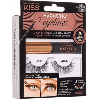 Kiss Magnetické umelé riasy s očnými linkami Magnetic Eyeliner & Lash Kit 07 Charm