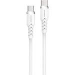 Powerton ENERGY WHITE EDITION USB-C кабел, 100W, 1 м, силиконов, бял (WP100WT)