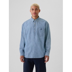 GAP Риза от шамбрей с логото на GAP GAP | Sin | МЪЖЕ | L