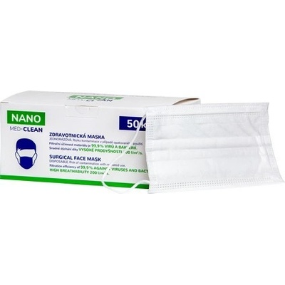 NANO MED CLEAN zdravotnická rouška 50 ks – Zboží Dáma