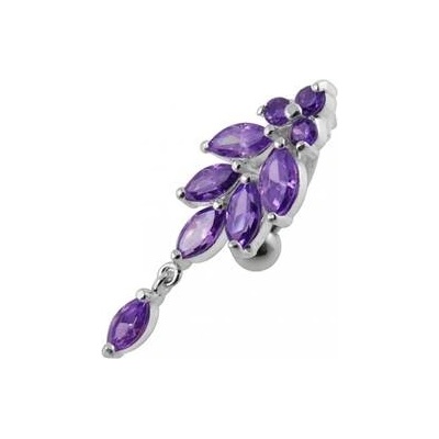 Šperky4U stříbrný piercing do pupíku BP01269-A