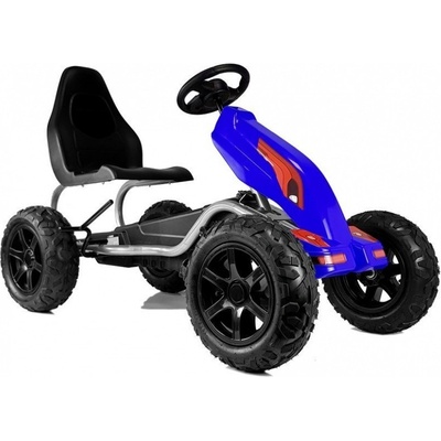 LEAN TOYS Šľapacia kára B012 nafukovacie kolesá modrá 2021