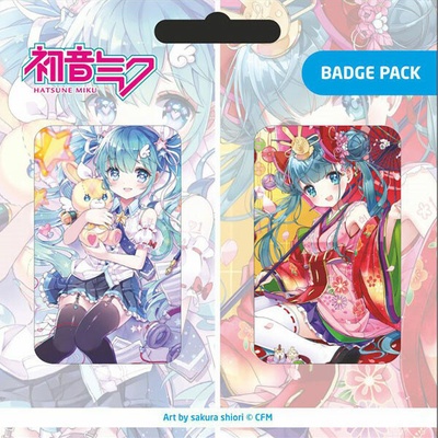 POPbuddies Hatsune Miku Pin Badges 2 Pack Set B