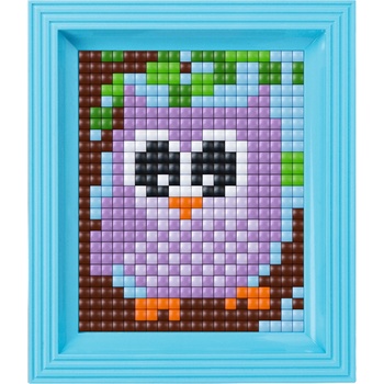 Image 1 of Pixelhobby Мозайка с рамка и пиксели XL, Pixelhobby - Бухал (12071)
