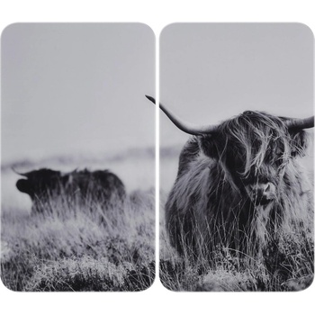 Wenko Капаци за печка от закалено стъкло 2 бр. 30x52 cm Universal Highland Cattle - Wenko (53992800)
