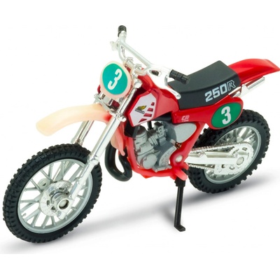 Welly Motocykl Honda CR250R model závodní červená 1:18