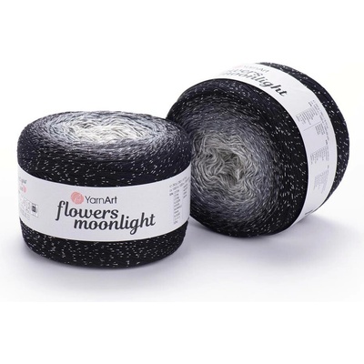 Yarn Art Příze Flowers Moonlight 3253 smetanová, šedá, černá