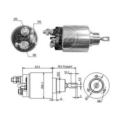 Spínač startéru 0001223013 Bosch 6033AD0312