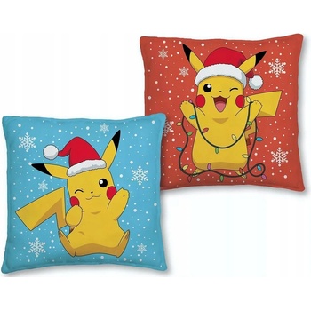 Halantex vankúš Pokémon Pikachu X-mass oboustranný 40x40