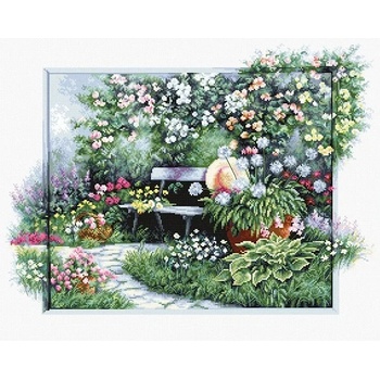 Luca-S Цветна градина - гоблен със схема bu4012