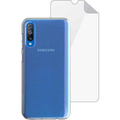 Skech Matrix SE Case + Glass Screen Protector - удароустойчив TPU калъф и стъклено покритие за Samsung Galaxy A50 (прозрачен)