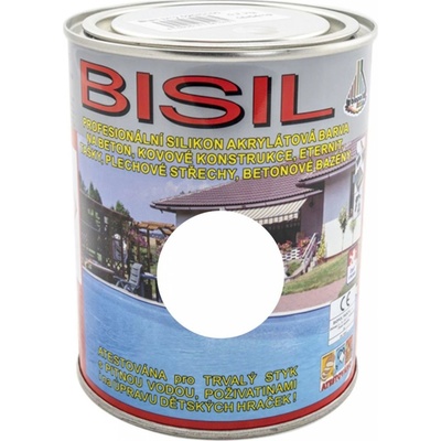 Bisil Barevný email 700g bílá polomatný