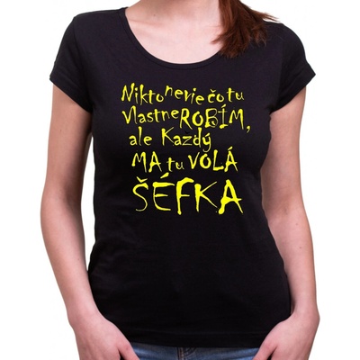 Fajntričko Tričko Šéfka čierna