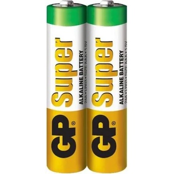 GP Batteries Алкална батерия GP SUPER LR03 AAA, 2 бр. в опаковка / shrink, 1.5V, GP24A (GP-BA-24A21-S2)