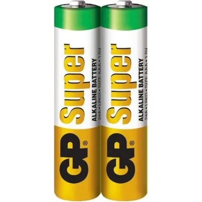 GP Batteries Алкална батерия GP SUPER LR03 AAA, 2 бр. в опаковка / shrink, 1.5V, GP24A (GP-BA-24A21-S2)