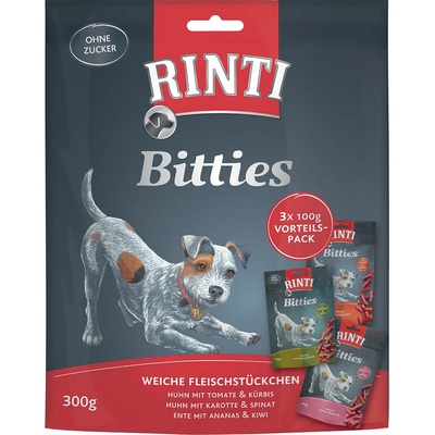 RINTI 3х100г Rinti Bitties, лакомства за кучета - смесена опаковка от три вида