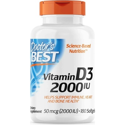 Doctor’s Best Vitamin D3 2000 IU 180 softgel kapslí