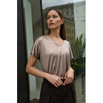 Moodo Блуза от брокатен материал розова Moodo Moodo | Zlaten | ЖЕНИ | XXL