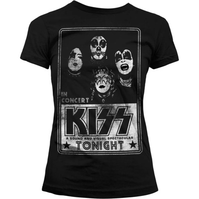 HYBRIS дамска тениска kiss - В Концерт Разстроен Постер - hybris - er-5-kiss001-h68-7-bk