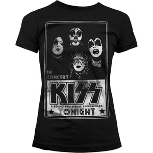 HYBRIS дамска тениска kiss - В Концерт Разстроен Постер - hybris - er-5-kiss001-h68-7-bk