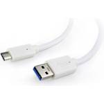 Gembird USB C - USB 3.0 A M / M кабел за данни 0.5m бял CCP-USB3-AMCM-W-0.5M (CCP-USB3-AMCM-W-0.5M)