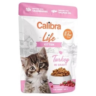 Calibra Cat Life kapsička Kitten Turkey in gravy 28 x 85 g