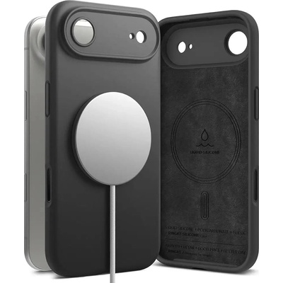 Ringke Силиконов магнитен калъф MagSafe Ringke за iPhone 17 Air - черен (8800328812253)