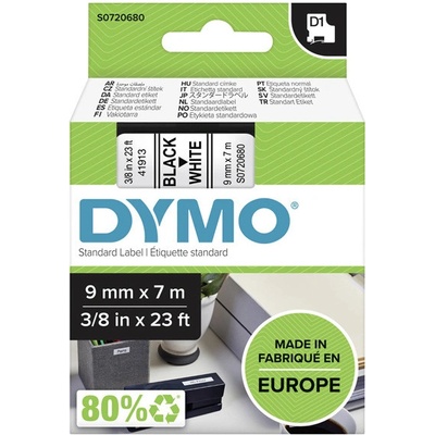 Dymo S0720680 - páska do tiskárny štítků D1, 9 mm x 7 m, černá na bílé