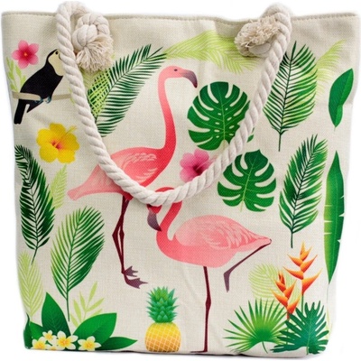 AWM plážová taška Ružové plameniaky