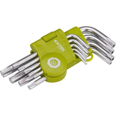 L-klíče TORX, sada 9ks, T 10-50, krátké (66010)