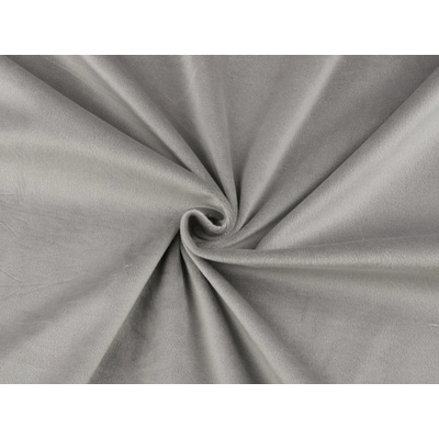 Samet / velvet hladký šíře 280 cm, střední, 8 (240 g/m²) šedá světlá