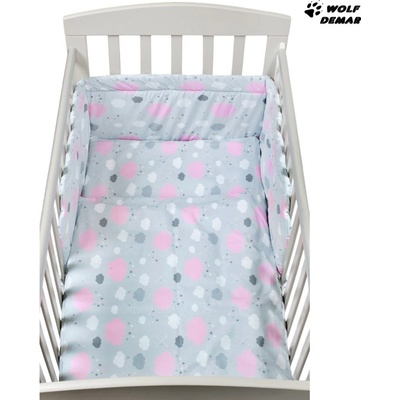 New Baby povlečení Obláčky růžové 90 x 120 cm – Zboží Dáma