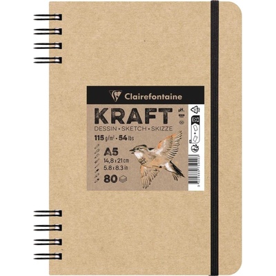 Clairefontaine 975940C Скицник 80 A5 115 g (975940C)